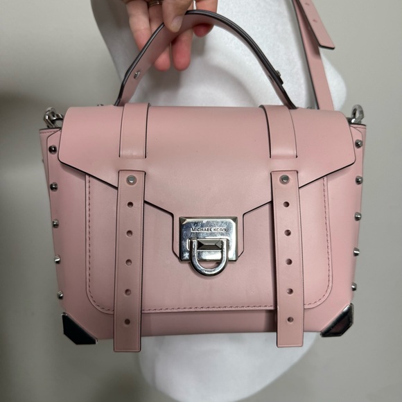 Michael Kors Pink Leather Manhattan Purse - Picture 3 of 15